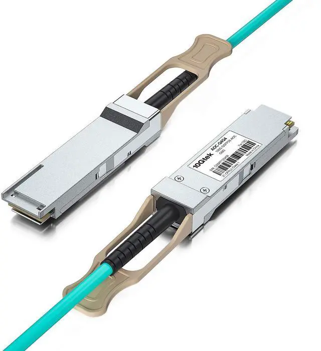 Alt view image 2 of 3 - 10Gtek 100G QSFP28 Active Optical Cable - 100GBASE to QSFP28(EDR) OM3 AOC Cable for Mellanox MFA1A00-C010, 10-Meter