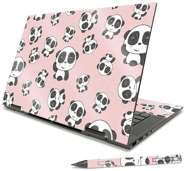 Main image of MightySkins Glossy Glitter Skin Compatible with HP Envy x360 15" (2021) - Panda Hello | Protective, Durable High-Gloss Glitter Finish | Easy to Apply, Remove, and Change Styles | Made in The USA