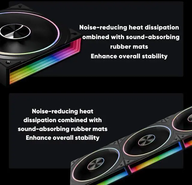 Alt view image 2 of 5 - ICOLER Transwarp 120mm RGB Reverse Fan, Infinity Mirror 5V ARGB PWM Case Fan 120mm Triple PackSuitable for Computer Case & CPU Cooling