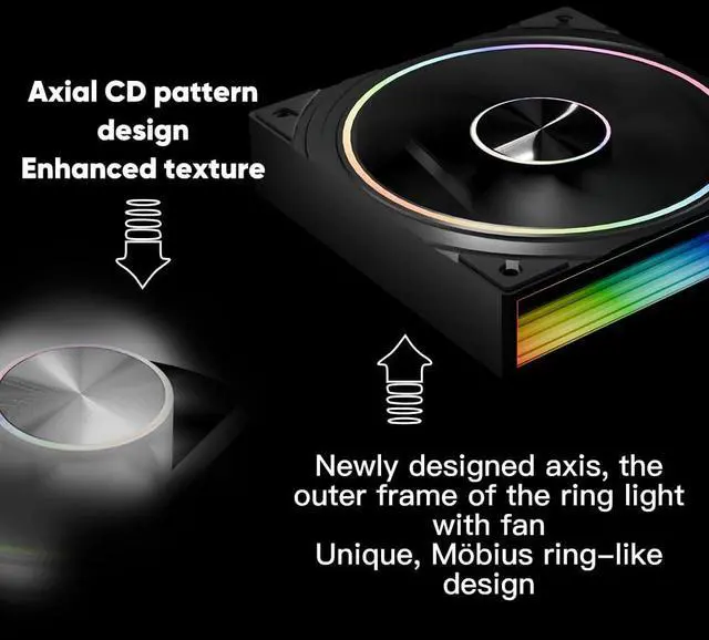 Alt view image 4 of 5 - ICOLER Transwarp 120mm RGB Reverse Fan, Infinity Mirror 5V ARGB PWM Case Fan 120mm Triple PackSuitable for Computer Case & CPU Cooling
