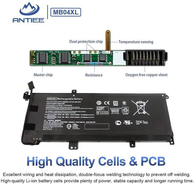 Alt view image 3 of 5 - MB04XL Laptop Battery for HP Envy X360 Convertible M6-AQ000 M6-AQ105DX M6-AQ103DX M6-AQ003DX M6-AQ105DX M6-AR004DX 15-AQ 15-AQ005NA AQ101NG AQ015NR AQ273CL AQ173CL 15t-AQ200 844204-850 843538-541
