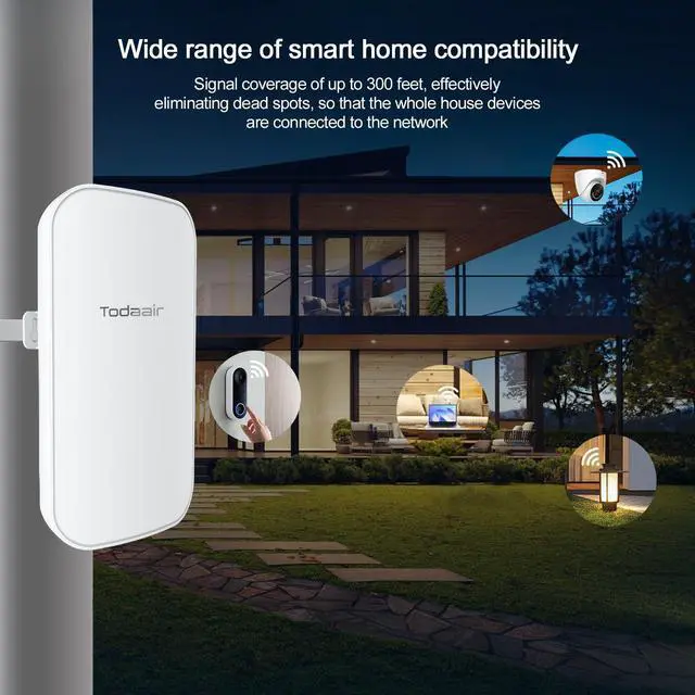 Alt view image 4 of 5 - TODAAIR 2025 Outdoor WiFi ExtenderIP65 WeatherproofWiFi Booster and Signal AmplifierOutdoor WiFi Extender for FarmCourtyardFactoryCampsite