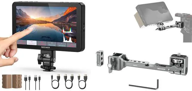 Main image of NEEWER F700 7" Camera Field Monitor, 2000nit HD 1920x1080 IPS Touch Screen with 3D LUT, GA021 NATO Monitor Mount for RS Gimbal Included
