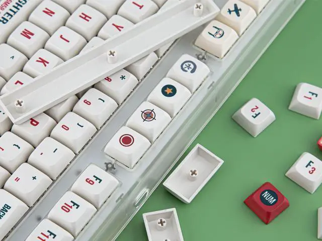 Alt view image 4 of 5 - BowJian Custom XDA Profile Keycaps - Full 162 Keys - PBT & Dye Sublimated - Compatible with 60%, 75%, 80%, 85%, 100% ANSI Layout Keyboards (Aircraft Theme)