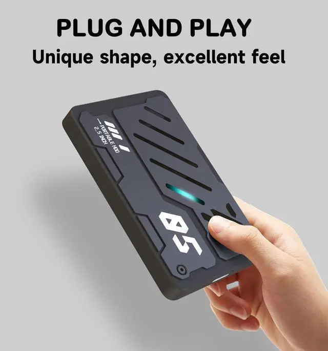 Alt view image 4 of 5 - Tianken Ultra Slim Portable External Hard Drive USB 3.0 HDD Storage for PC, Laptop, Mac, Xbox one, PS4, PS5 (750GB)
