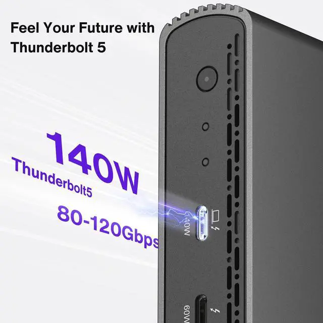 Alt view image 2 of 5 - iVANKY Intel Certified Thunderbolt 5 Dock, FusionDock Pro 3 Docking Station & iVANKY FusionDock 1 M4 MacBook Pro Docking Station with 150W Power Adapter