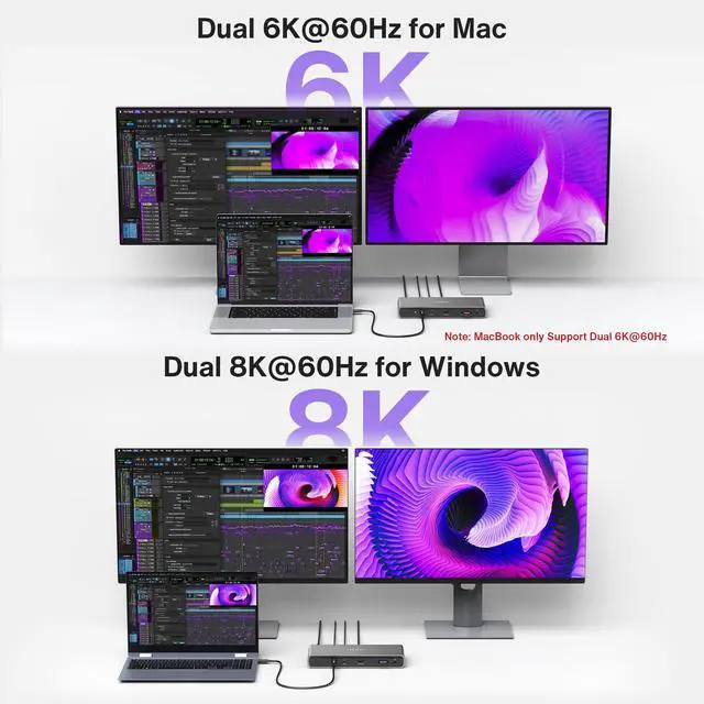 Alt view image 4 of 5 - iVANKY Intel Certified Thunderbolt 5 Dock, FusionDock Pro 3 Docking Station & iVANKY FusionDock 1 M4 MacBook Pro Docking Station with 150W Power Adapter