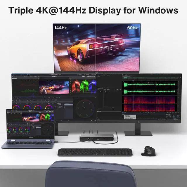 Alt view image 5 of 5 - iVANKY Intel Certified Thunderbolt 5 Dock, FusionDock Pro 3 Docking Station & iVANKY FusionDock 1 M4 MacBook Pro Docking Station with 150W Power Adapter