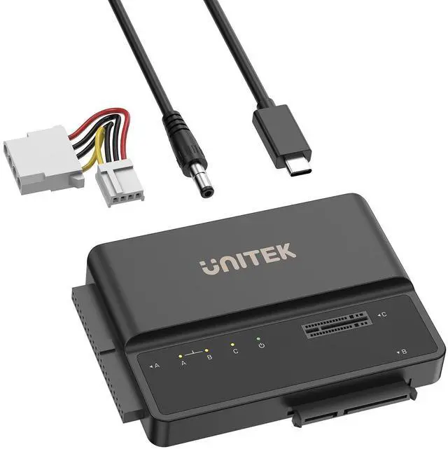 Main image of Unitek M.2 NVME SATA IDE Enclosure 3 in 1 Tool-Free Portable 10Gbps PCIe3.1a M.2 SATA3.1 IDE100 External Adapter USB 3.2 Hard Drive Reader for 2230/2242/2260/2280 NVME 2.5" /3.5" SATA SSD 3.5" IDE