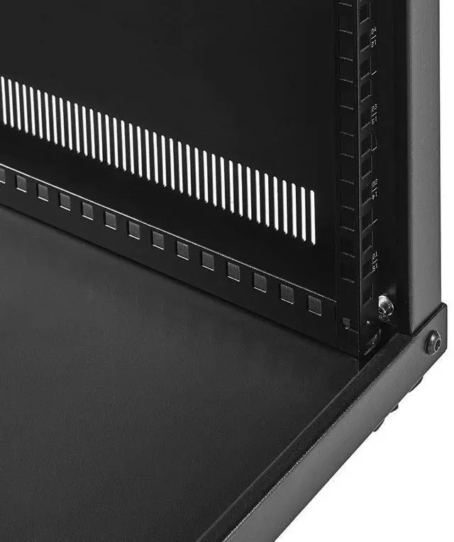 Alt view image 2 of 5 - NavePoint 12U Portable Server Rack with Casters - 12U Network Rack Open Frame with Adjustable Rails, 132lbs Capacity - Up to 22.6" Deep 19-Inch Rack for IT Equipment, Telecom & A/V, Black