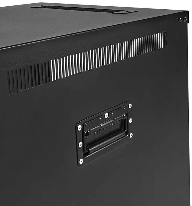 Alt view image 3 of 5 - NavePoint 12U Portable Server Rack with Casters - 12U Network Rack Open Frame with Adjustable Rails, 132lbs Capacity - Up to 22.6" Deep 19-Inch Rack for IT Equipment, Telecom & A/V, Black