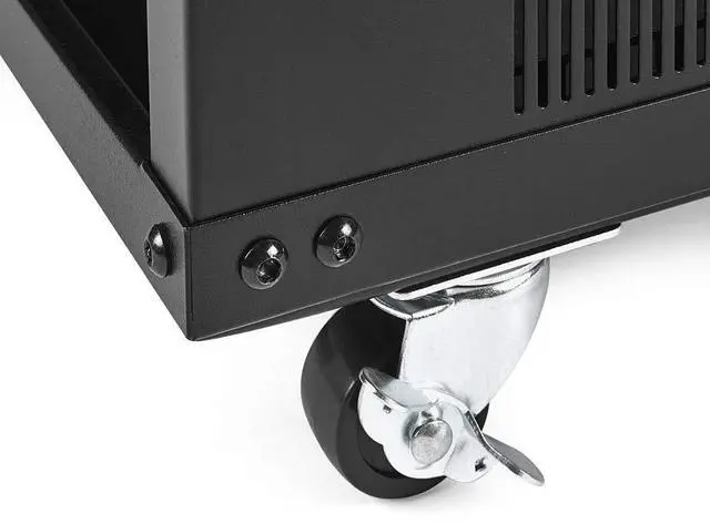 Alt view image 5 of 5 - NavePoint 12U Portable Server Rack with Casters - 12U Network Rack Open Frame with Adjustable Rails, 132lbs Capacity - Up to 22.6" Deep 19-Inch Rack for IT Equipment, Telecom & A/V, Black