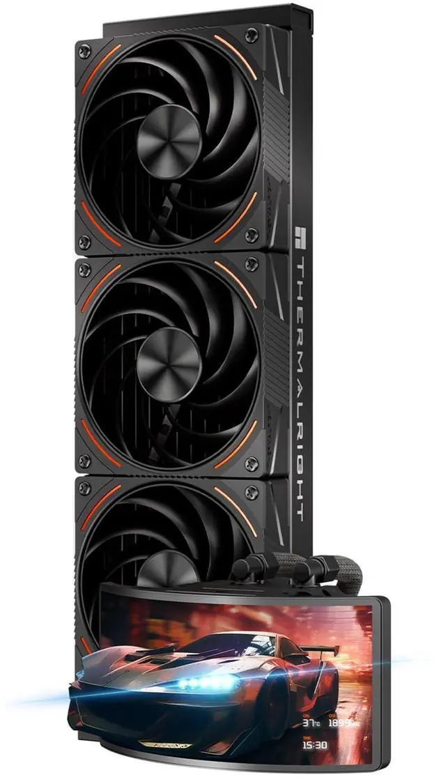 Main image of Thermalright Rainbow Vision 360 Turbo ARGB Black CPU Liquid Cooler,for AM5/Intel LGA1851/1700,6.67-inch Curved Screen-Magnetic Suction,with 2400x1080 Resolution,360mm Aio Cooler