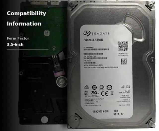 Alt view image 3 of 4 - Seagate Video 3.5 HDD Internal Hard Drive Bare Drive - 1000GB (ST1000VM002)