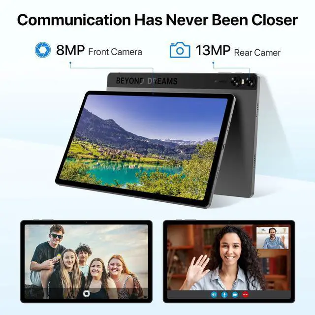 Alt view image 3 of 5 - UMIDIGI A15 Tab Tablet, 2K Vivid 11 inch FHD+ Large Touch Screen Android 13 Tablets 2024, 16GB+256GB 1TB Expand with Octa-Core Processor, 7500mAh with 20W Fast Charging, 13MP+8MP