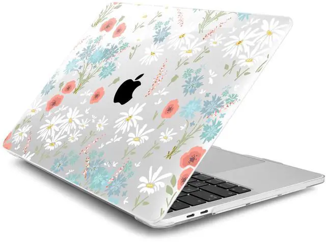 Alt view image 3 of 5 - Batianda Case for M1 MacBook Air 13 Inch Model A2337 A2179 A1932 2021 2020 2019 Release,Lovely Creative Series Design Hard Shell with Keyboard Cover & Screen Protector, Cute White Flower