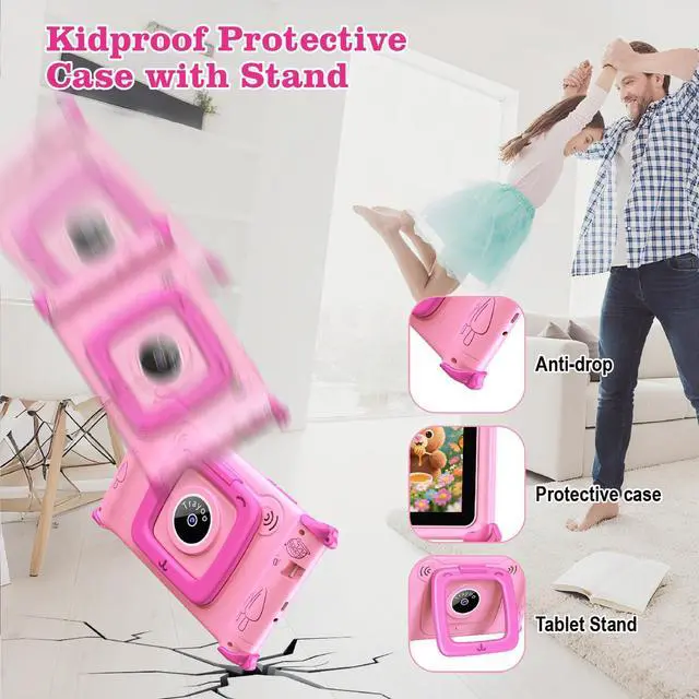 Alt view image 5 of 5 - Trayoo Kids Tablet, 7IN Toddler Tablet for Kids with 32GB ROM, Shockproof Case, Education Apps Pre-Installed, Parental Control, WiFi, Netflix, YouTube