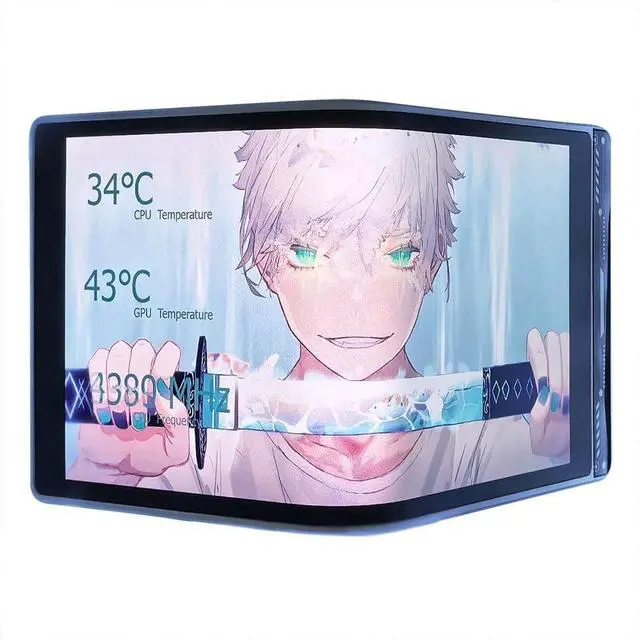 Main image of wisecoco Portable Water Cooling Curved Screen Monitor 6.5 inch 2K 2240 x 1080 IPS with Magnic Stand External Computer Laptop LCD Monitor for PC Laptop Desktop (Black)