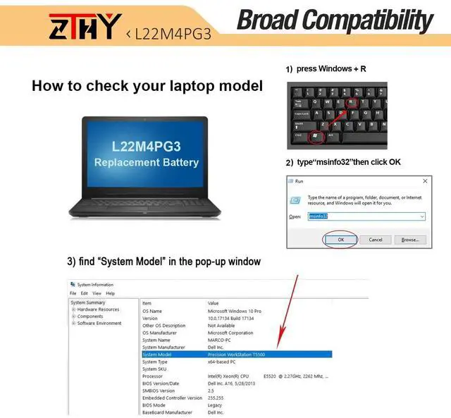 Alt view image 2 of 5 - ZTHY L22M4PG3 Laptop Battery Replacement for Lenovo ThinkBook 16 G5+ APO IRH 2023 Ryzen Edition AMD R7-7840H Series L22B4PG3 L22C4PG3 L22D4PG3 L22L4PG3 15.36V 71Wh