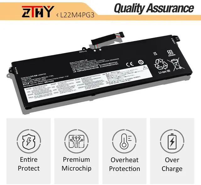 Alt view image 5 of 5 - ZTHY L22M4PG3 Laptop Battery Replacement for Lenovo ThinkBook 16 G5+ APO IRH 2023 Ryzen Edition AMD R7-7840H Series L22B4PG3 L22C4PG3 L22D4PG3 L22L4PG3 15.36V 71Wh