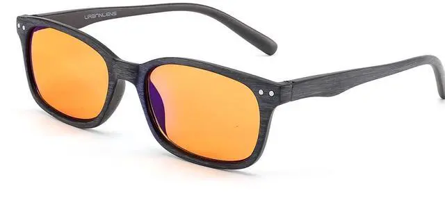 Alt view image 2 of 5 - UrbanLens Blue Light Blocking Reading Glasses - For Better Sleep, Reduce Eye Strain for Women + Men, With Wooden Finishes (Black, 1.25, x)