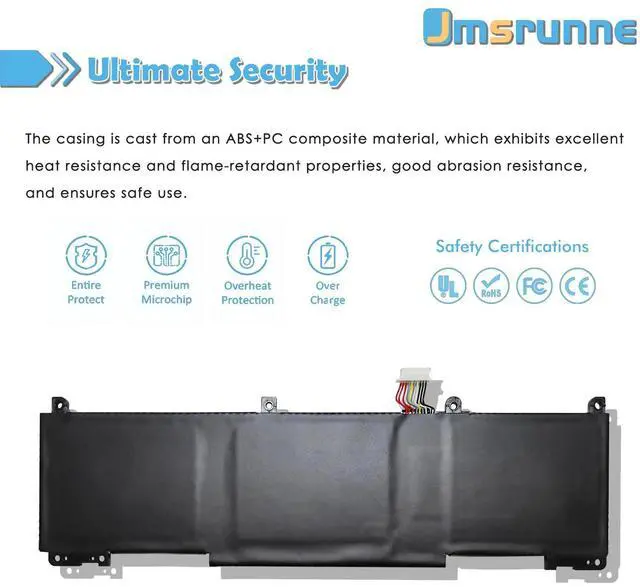 Alt view image 4 of 5 - Jmsrunne 51.3Wh RH03XL Laptop Battery Replacement for HP Probook 440 G10/445 G9 G10/450 G10/455 G10/460 EliteBook 640 G9 G10/655 G10/650 G10 Series 11.58V