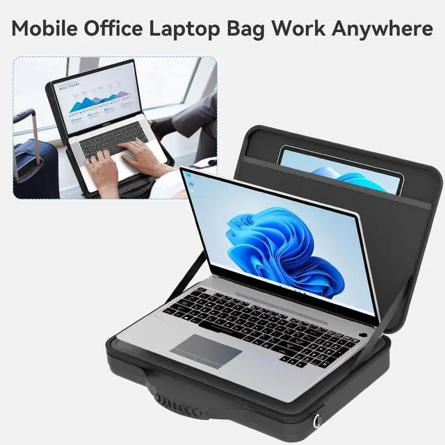 Alt view image 3 of 5 - Smatree Hard Laptop Shoulder Case for 13-14 inch ASUS Zenbook 14/14X/S 14/A14/13/Flip 13/S 13 OLED/Flip-OLED/Copilot+PC, for Vivobook 14/14Flip/S 14/Go 14Flip/13 Slate OLED, ExpertBook P5/B9/B9/CX54