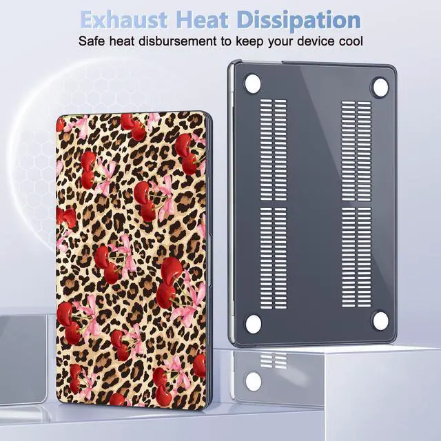 Alt view image 5 of 5 - May Chen for M4 MacBook Air 13.6 Inch Case 2025-2022 Release Models: A3240 A3113 M3 A2681 M2, Plastic Hard Shell Case for MacBook Air 13.6" with Retina Display Fits Touch ID, Cherry and Cheetah