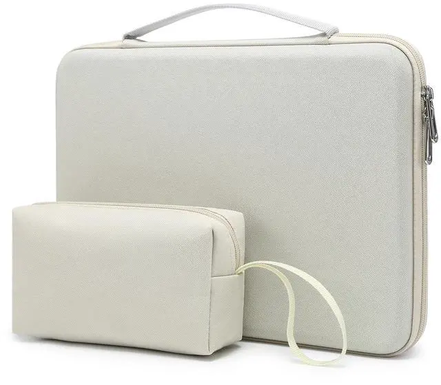 Main image of HYZUO 15-16 Inch Hard Shell Laptop Sleeve Case for MacBook Pro 16 M4/M3/M2/M1 2025-2019, MacBook Air 15 M3/M2/M1 2025-2023, 15" Surface Laptop, Razer Blade 15, Beige