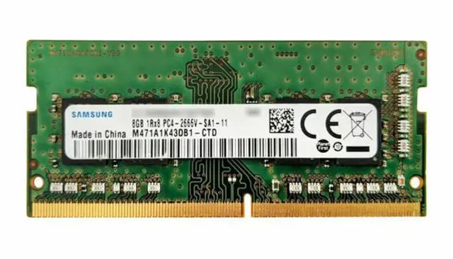 Main image of Samsung 8GB M471A1K43DB1-CTD DDR4 PC4-21300, 2666MHZ, 260 Pin SODIMM, 1.2V, CL 19 Laptop Memory