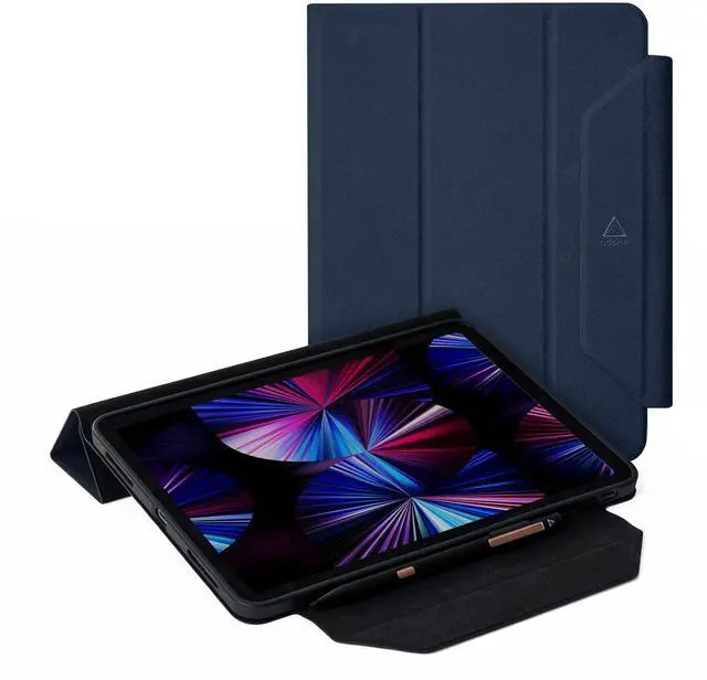 Main image of Adonit Trifold Case Compatible with iPad Pro 11 Inch 2021(Blue), Magnetic Stand Case with Clasp, Auto Sleep and Wake, Pencil 2 Wireless Charging, Stylus Pens Holder