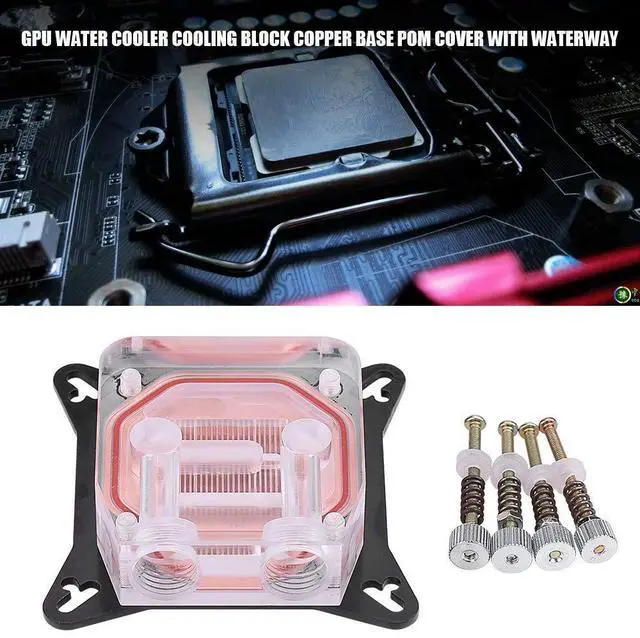 Alt view image 5 of 5 - Computer GPU Water Cooling Block,Computer GPU Universal Water Cooler Block - G1/4 inch Thread,Copper POM Metal Water Cooling System Parts Kits