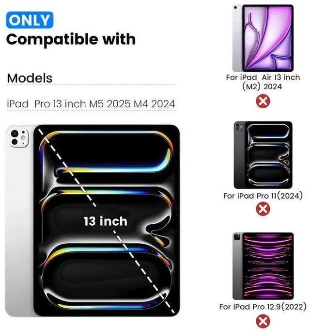 Alt view image 2 of 5 - Nillkin Camsheid Pro for iPad Pro 13 (M5) 2025 Magnetic Protective Case with Adjustable Tablet Stand Holder and Pencil Pocket,General Aviation, Also with Slim Adhesive SnapLink Ultra Tablet Mount