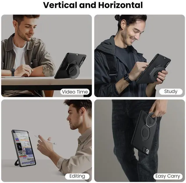 Alt view image 4 of 5 - Nillkin Camsheid Pro for iPad Pro 13 (M5) 2025 Magnetic Protective Case with Adjustable Tablet Stand Holder and Pencil Pocket,General Aviation, Also with Slim Adhesive SnapLink Ultra Tablet Mount