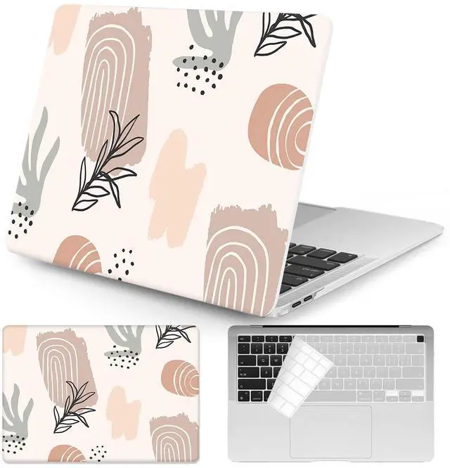 Main image of Watbro Compatible with MacBook Air 13 Inch Laptop Case 2020 2019 2018 Released A2179 M1 A2337 A1932,Plastic Hard Shell Protective Case with Keyboard Cover,Gentle line Art Print