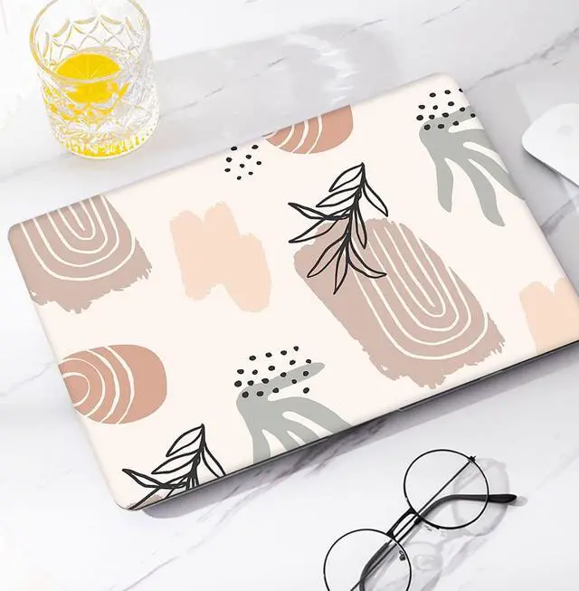 Alt view image 3 of 5 - Watbro Compatible with MacBook Air 13 Inch Laptop Case 2020 2019 2018 Released A2179 M1 A2337 A1932,Plastic Hard Shell Protective Case with Keyboard Cover,Gentle line Art Print