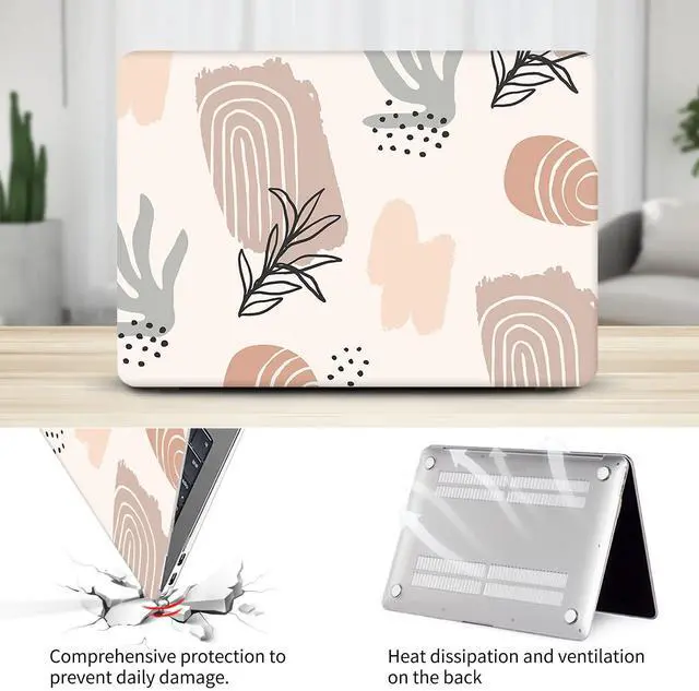 Alt view image 2 of 5 - Watbro Compatible with MacBook Air 13 Inch Laptop Case 2020 2019 2018 Released A2179 M1 A2337 A1932,Plastic Hard Shell Protective Case with Keyboard Cover,Gentle line Art Print
