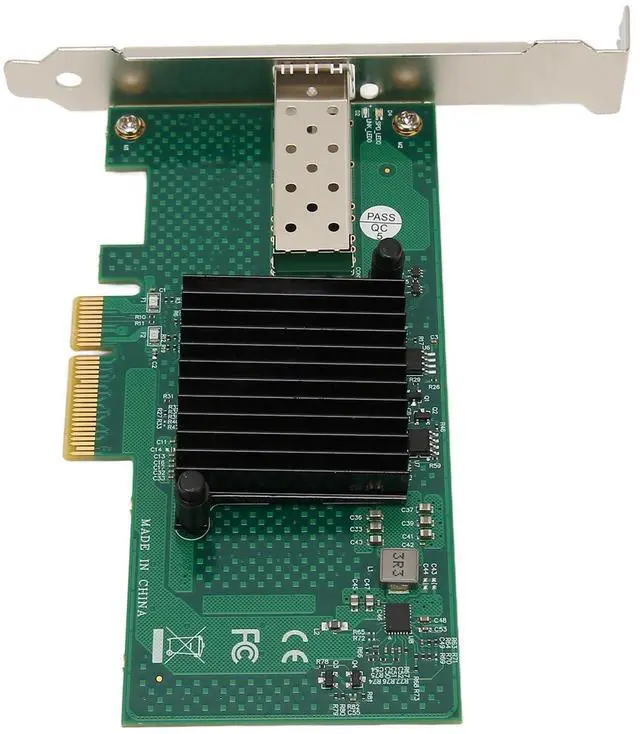 Alt view image 3 of 5 - Yunseity PCIe Network Card 10000Mbps PCI Express X4 5.0GT s SFP LC Optical Fiber Gigabit Server Adapter for Server