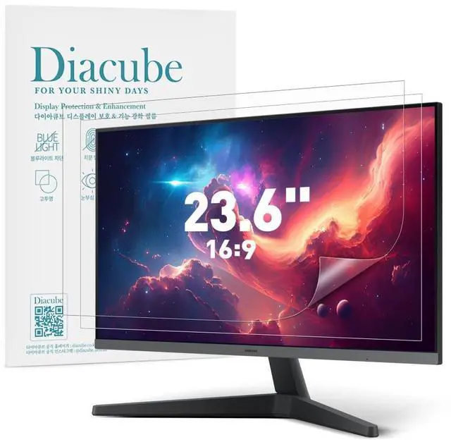 Main image of Diacube 2-PACK 23.6 Inch DIAGONAL 16:9 Computer Blue Light Blocking Screen Protector for Widescreen Desktop PC LED Monitor and Laptop - Eye Protection | Anti-UV | Anti-Glare