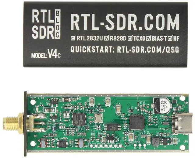 Alt view image 4 of 5 - RTL-SDR Blog V4 R828D RTL2832U 1PPM TCXO SMA Software Defined Radio (Dongle Only) (USB-C)