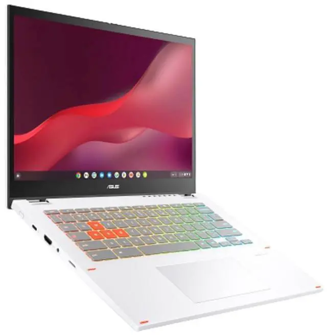Main image of ASUS Chromebook Vibe CX34 Flip Cloud Gaming Laptop with Stylus, 14" 144 Hz Touch Display (1920x1200), Intel® Core i5-1235U Processor, 256GB SSD, 8GB RAM, ChromeOS, Pearl White, CX3401FBA-DH586T-S