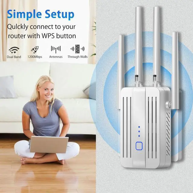 Alt view image 3 of 5 - 2025 WiFi Extenders Signal Booster for Home Long Range Covers Up to 45+ Devices & 8470 Sq.ft, Long Range WiFi Extender Internet Signal Booster, White