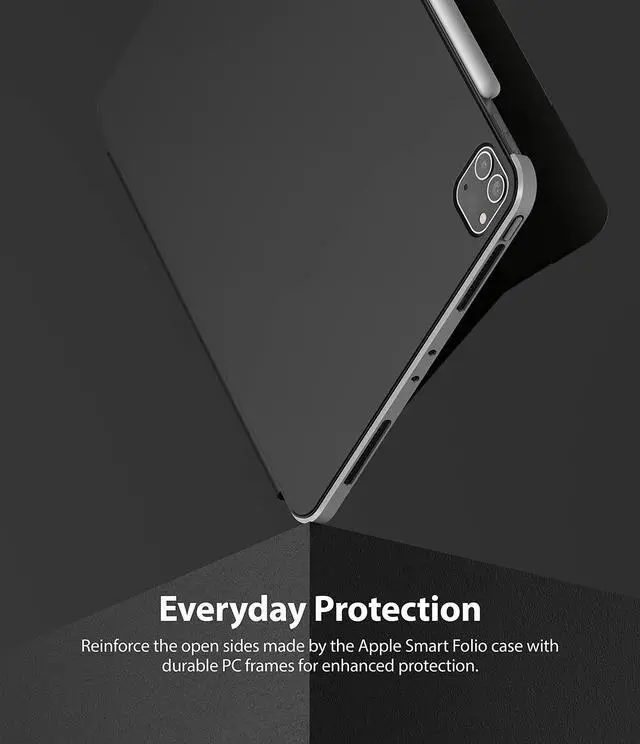 Alt view image 5 of 5 - Ringke Frame Shield Designed for iPad Pro 11 2021 Keyboard Case (11-inch, 3rd Generation) - Matte Silver