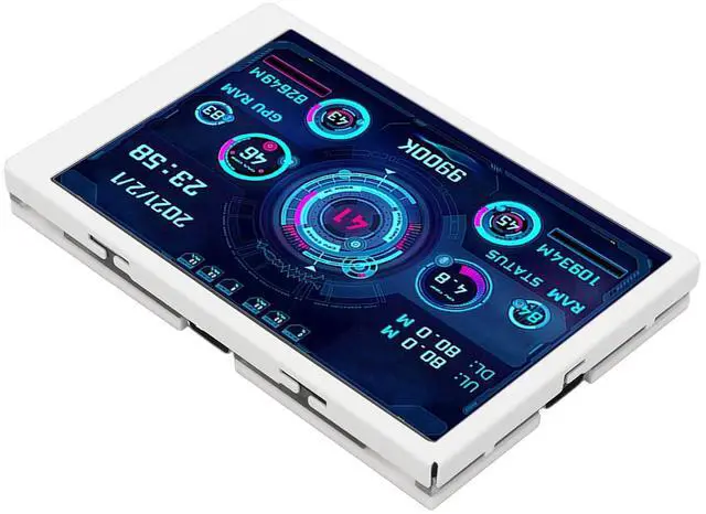 Alt view image 3 of 5 - LUCKDANO Computer Temperature Monitor, Small Screen, Display for AIDA64 PC, CPU Data Monitor, Easy to Use for Computer Enthusiasts, 3.5 USB (White)