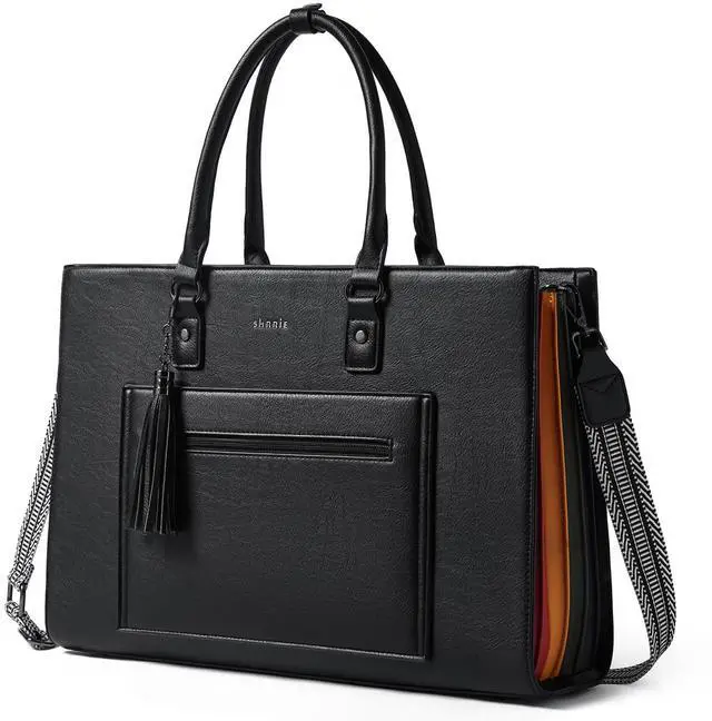 Main image of Shrrie 16inch Laptop Bag for Women-Fashion Rainbow Side,Waterproof Leather Tote Bag,Vintage Laptop Tote Purse