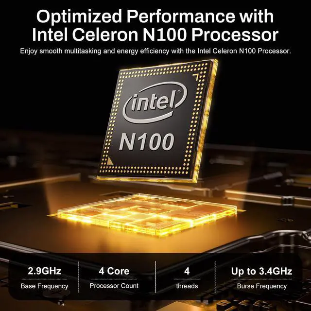 Alt view image 3 of 5 - 2025 Laptop Computer 15 15.6 inch FHD 1080p Display, Windows 11 Pro with MS Office for Students & Business, 16GB RAM, 1TB SSD, Intel 4-Core N100 (Up to 3.4GHz), Backlit Keyboard, Type-C, Fingerprint