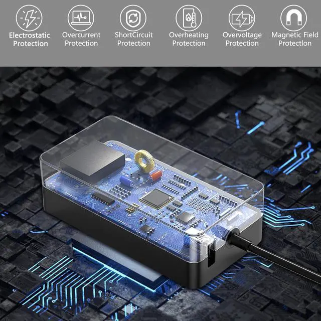 Alt view image 3 of 4 - Surface Pro Charger 65W for Surface Pro 3/4/5/6/7/8/9/X Power Supply Adapter, Compatible for Both Microsoft Surface Book Laptop/TabletWorks with 65W&44W&36W&24W