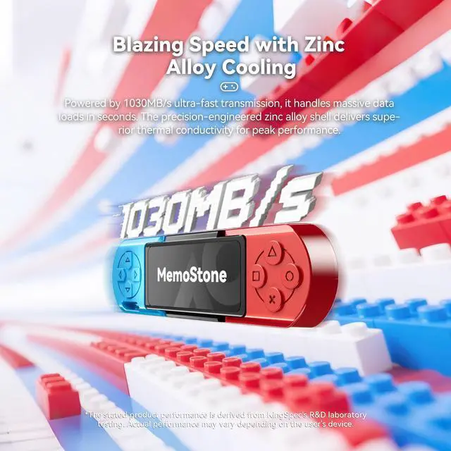 Alt view image 2 of 5 - KingSpec MemoStone 256GB External USB-C SSD USB 3.2 Gen2 Dual Type A/C - Up to 1030MB/s, Portable Solid State Drive 3D TLC NAND, for Smartphones/Laptops/Tablets & PCs