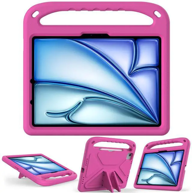 Alt view image 5 of 5 - Dteck for iPad Air 13/iPad Pro 13/12.9 Case, Shockproof Protective Handle Stand Pencil Holder EVA Case, Rose