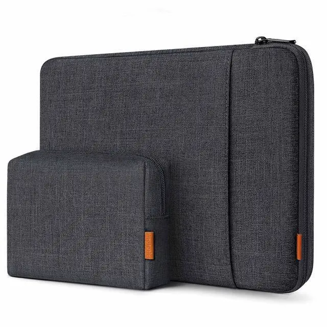 Main image of Inateck 360° Protection Laptop Bag with Accessory Bag, Compatible with 15-15.6 inch Laptop, Black Gray